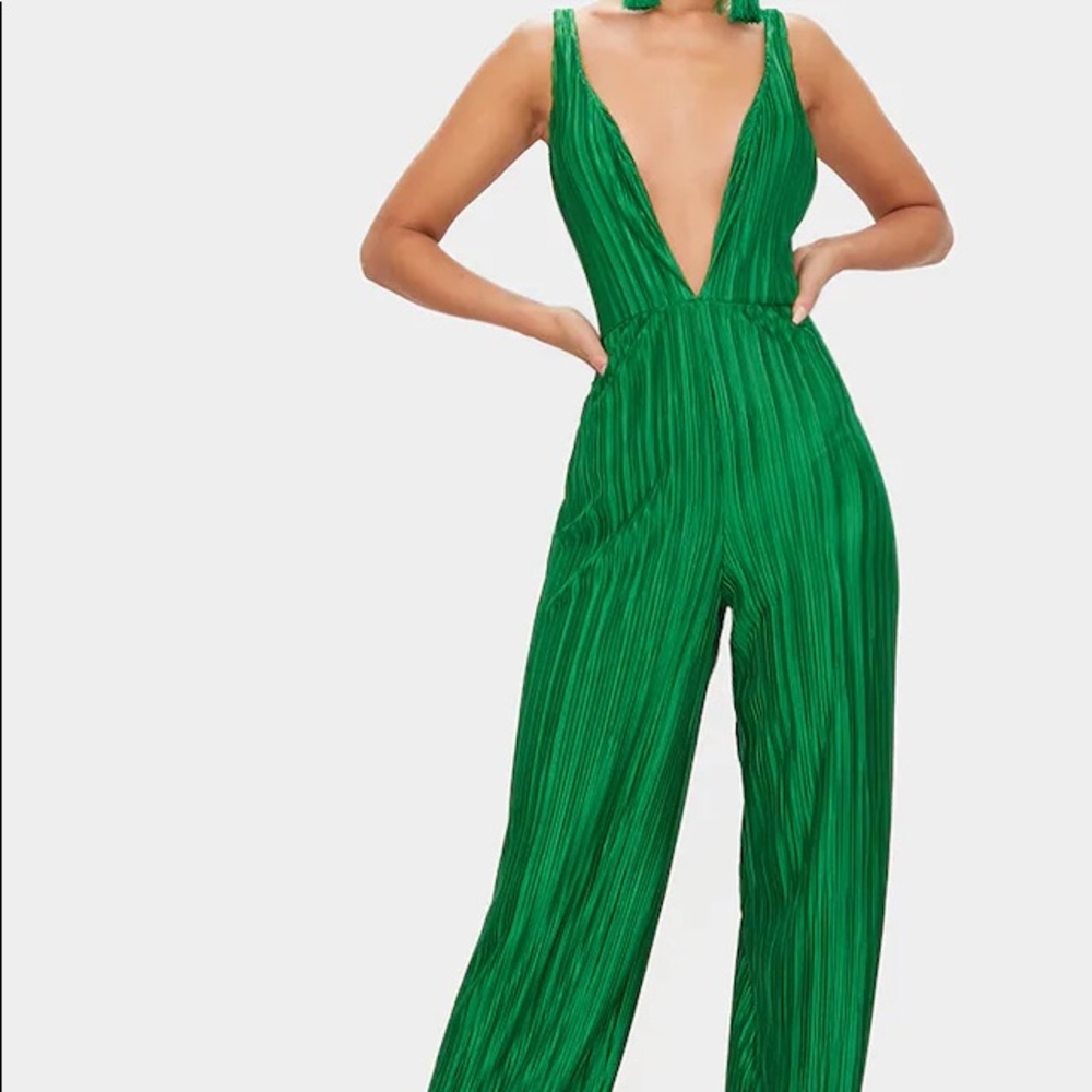 Plunge party jumpsuit